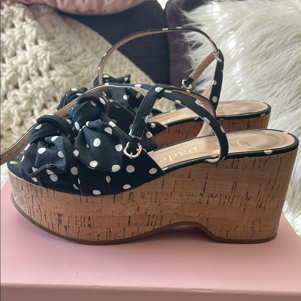 Kate Spade Black and White Platform Shoes